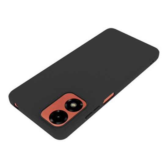For Motorola Moto E14 4G / G04 4G / G04s 4G / G24 4G Case Matte Finish Soft TPU Phone Cover (Big Rear Lens Hole) - Black Motorola Cases Mobile