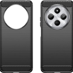 Θήκη Σιλικόνης TPU Carbon Fiber για Xiaomi Redmi 14C / Poco C75 - Μαύρο