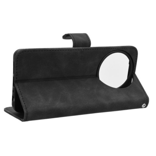 For TCL 50 Nxtpaper 5G Leather Case Skin-Feel Anti-Drop Wallet Flip Phone Cover - Black TCL Mobile Cases