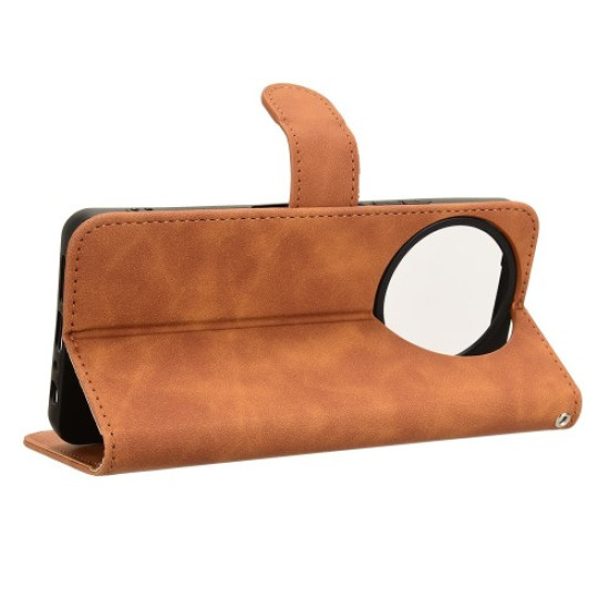 For TCL 50 Nxtpaper 5G Leather Case Skin-Feel Anti-Drop Wallet Flip Phone Cover - Brown TCL Mobile Cases