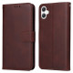 For Samsung Galaxy A06 Case PU Leather Phone Cover with Cash  /  Card Slots - Brown Samsung Cases Mobile