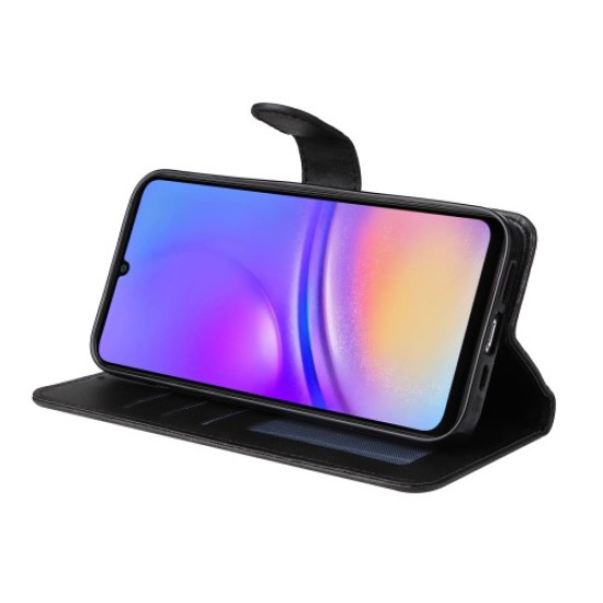 For Samsung Galaxy A06 Case PU Leather Phone Cover with Cash  /  Card Slots - Black Samsung Cases Mobile