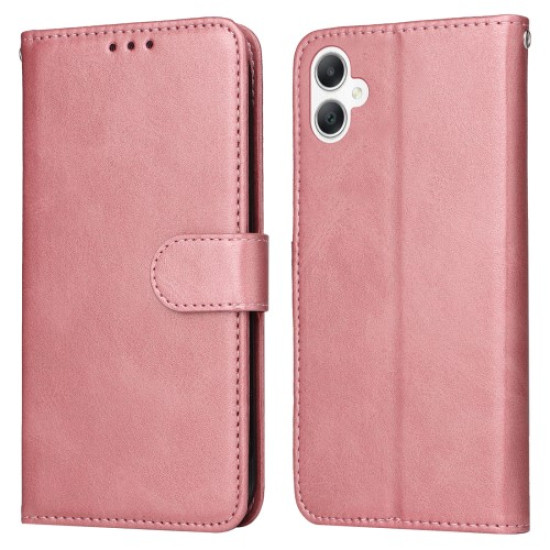 For Samsung Galaxy A06 Case PU Leather Phone Cover with Cash  /  Card Slots - Pink Samsung Cases Mobile