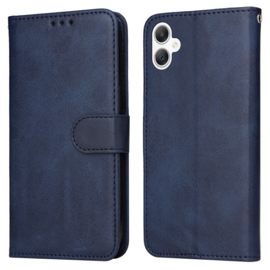 For Samsung Galaxy A06 Case PU Leather Phone Cover with Cash  /  Card Slots - Blue Samsung Cases Mobile