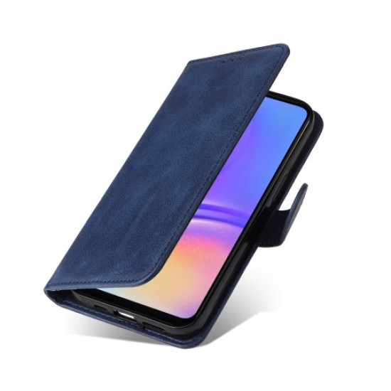 For Samsung Galaxy A06 Case PU Leather Phone Cover with Cash  /  Card Slots - Blue Samsung Cases Mobile