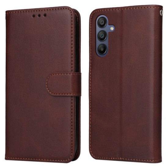 For Samsung Galaxy A16 5G / A16 4G Case PU Leather Phone Cover with Cash  /  Card Slots - Brown Samsung Cases Mobile