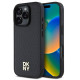 DKNY Leather Repeat Pattern Stack Logo MagSafe Case for iPhone 16 Pro Max - Black Apple Cases Mobile