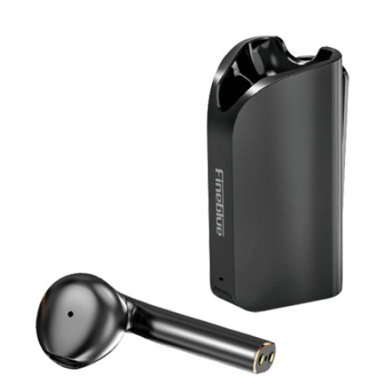 FINEBLUE F5 Pro Business Wireless Bluetooth Earphones with Clip-on Lavalier Charging Case - Black Bluetooth / Headsets / Speakers