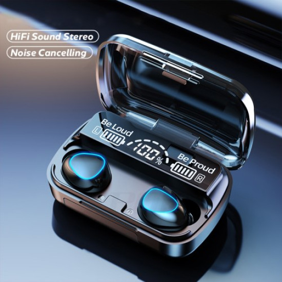 M10 TWS Bluetooth 5.1 Headsets Wireless Headphone 9D Stereo Sports Earphones Waterproof Earbuds with Microphone - Black Bluetooth / Headsets / Speakers