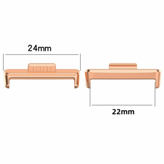 1 Pair for Huawei Watch Fit 3 Watch Strap Connector 22mm Wrist Band Metal Connection Adapter - Silver Gadgets - Toys - Hobby
