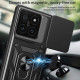 For Xiaomi 14T Pro Case with Slide Camera Lid PC+TPU Kickstand Phone Cover - Green XIAOMI Cases Mobile