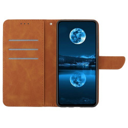 HT05 For Xiaomi 14T Pro Case Skin-Touch Lines PU Leather Flip Phone Cover - Brown HT05 For Xiaomi 14T Pro Case Skin-Touch Lines PU Leather Flip Phone Cover - Brown