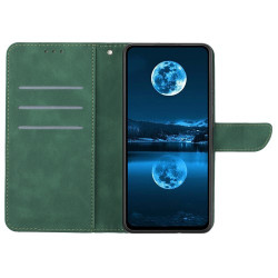 HT05 For Xiaomi 14T Pro Case Skin-Touch Lines PU Leather Flip Phone Cover - Green HT05 For Xiaomi 14T Pro Case Skin-Touch Lines PU Leather Flip Phone Cover - Green
