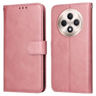 For Oppo Reno12 F 5G Case PU Leather Phone Cover with Cash / Card Slots - Pink