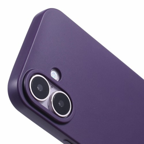HRX Series for iPhone 16 Plus Case Matte TPU Straight Edge Phone Cover - Purple Apple Cases Mobile