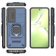 For OnePlus Nord CE4 Lite 5G / Oppo K12x 5G (China) Case Kickstand PC+TPU Phone Shell with Lens Cover - Blue OnePlus Mobile Cases