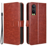 For OnePlus Nord CE4 Lite 5G / Oppo K12x 5G (China) Phone Cases Wholesale Shockproof Leather Flip Cover - Brown