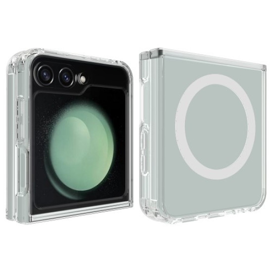 For Samsung Galaxy Z Flip6 5G Case Compatible with MagSafe TPU+Acrylic Transparent Cover Samsung Cases Mobile