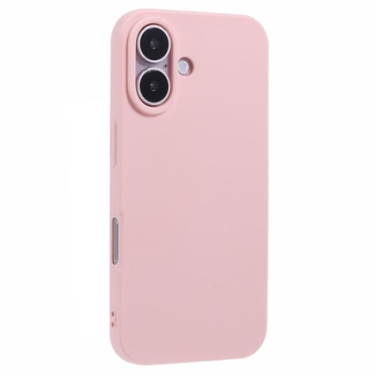 HRX Series for iPhone 16 Case Matte TPU Straight Edge Phone Cover - Pink Apple Cases Mobile