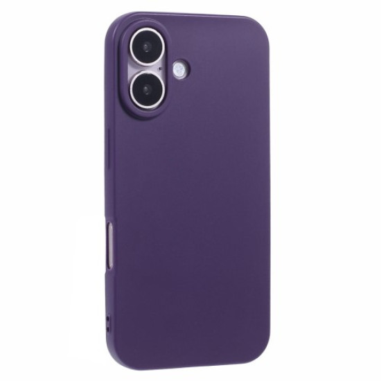 HRX Series for iPhone 16 Case Matte TPU Straight Edge Phone Cover - Purple Apple Cases Mobile