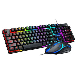 T-WOLF TF200 Gaming Keyboard USB Floating Manipulator Feel Wired Gaming Keyboard and Mouse Set - Black T-WOLF TF200 Gaming Keyboard USB Floating Manipulator Feel Wired Gaming Keyboard and Mouse Set - Black