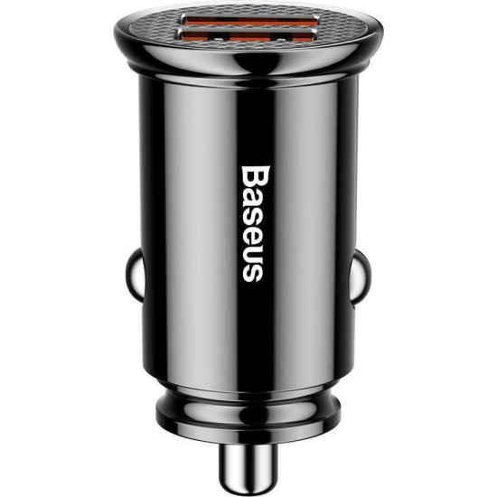 BASEUS Mini Dual USB Smart Car Charger 5A - Black (CCALL-YD01) Cables Adapters & Chargers
