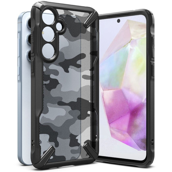 Ringke Fusion-X Samsung Galaxy A35 5G - Camo Black  Samsung Cases Mobile