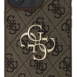 Guess PU 4G Metal Logo Case for iPhone 16 Pro Max - Brown Guess PU 4G Metal Logo Case for iPhone 16 Pro Max - Brown