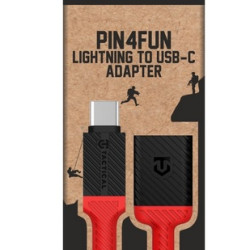 Tactical Adapter USB-C male to Lightning female - Black/Red Tactical Adapter USB-C male to Lightning female - Black/Red