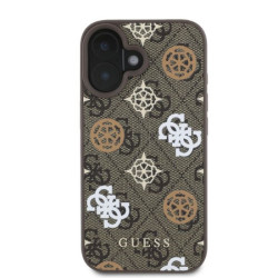 Guess PU 4G Peony MagSafe Σκληρή Θήκη Πλάτης για iPhone 16 - Καφέ Guess PU 4G Peony MagSafe Σκληρή Θήκη Πλάτης για iPhone 16 - Καφέ