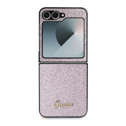 Guess PC/TPU Glitter Flakes Metal Logo Θήκη Πλάτης για Samsung Galaxy Z Flip 6 - Ροζέ Χρυσαφί Guess PC/TPU Glitter Flakes Metal Logo Θήκη Πλάτης για Samsung Galaxy Z Flip 6 - Ροζέ Χρυσαφί