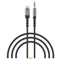 Recci RDS A27 Aux Cable 3.5mm male Type-C 1m - Black Recci RDS A27 Aux Cable 3.5mm male Type-C 1m - Black