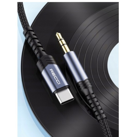 Recci RDS A27 Καλώδιο 3.5mm male - Type-C 1m - Μαύρο Καλώδια Αντάπτορες και Φορτιστές