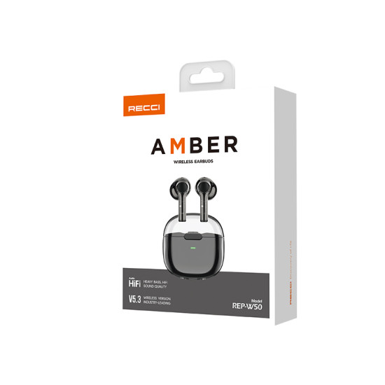 Recci RSK-W50 Wireless Bluetooth Earphones - Black Bluetooth / Headsets / Speakers