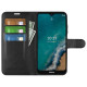 Magnetic Litchi Texture PU Leather Wallet Case Stand Flip Folio Phone Cover for Nokia G50 5G - Black 