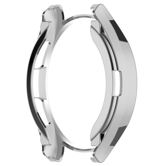 For Samsung Galaxy Watch6 Classic 47mm Electroplating TPU Watch Case Hollow Anti-collision Frame - Silver Gadgets - Toys - Hobby
