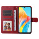 Θήκη Πορτοφόλι με Βάση Στήριξης (Όψη Δέρματος) για Oppo A38 4G - Κόκκινο Oppo Realme Θήκες Κινητών