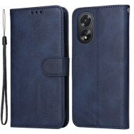 For Oppo A38 4G Case Wallet Phone Stand Shell PU Leather Cover with Calf Texture - Blue