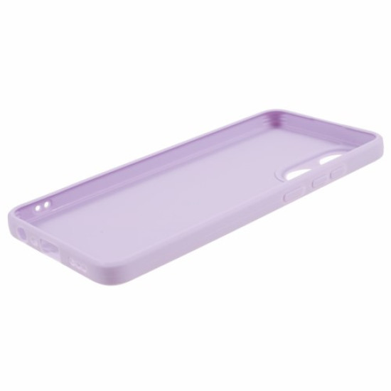 For Oppo A58 4G Straight Edge Soft TPU Phone Case Lens Precise Cutout Anti-drop Cover - Purple Oppo Realme Cases Mobile