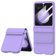 Σκλήρη Θήκη με Επένδυση (Όψη Δέρματος) για Samsung Galaxy Z Flip6 5G - Μωβ