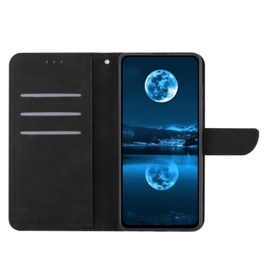 HT05 For Realme 12 Pro 5G / 12 Pro+ 5G Case Skin-touch Leather Flip Phone Cover with Wallet - Black Oppo Realme Cases Mobile