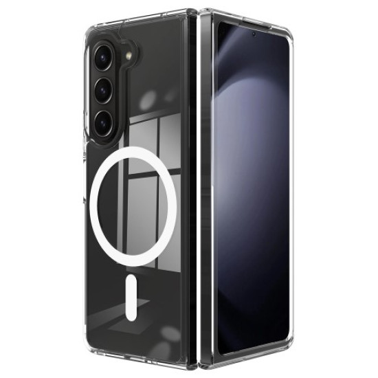 Θήκη Σιλικόνης με Σκληρή Πλάτη και MagSafe για Samsung Galaxy Z Fold6 5G - Διάφανο Samsung Θήκες Κινητών