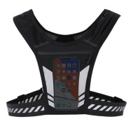2205 Running Vest Chest Phone Holder Adjustable Waistband Reflective Training Workout Gear with Mesh Pocket