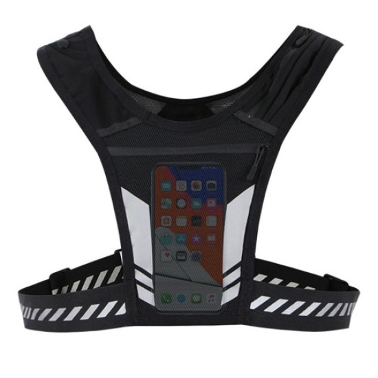 2205 Running Vest Chest Phone Holder Adjustable Waistband Reflective Training Workout Gear with Mesh Pocket Gadgets - Toys - Hobby