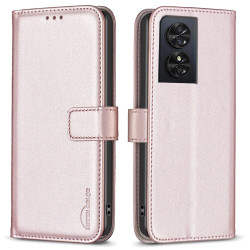 BINFEN COLOR BF17 For TCL 50 SE Case PU Leather Wallet Phone Cover Folding Stand - Rose Gold BINFEN COLOR BF17 For TCL 50 SE Case PU Leather Wallet Phone Cover Folding Stand - Rose Gold
