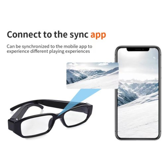 1080P HD Outdoor Camera Glasses 2.4G WiFi Video Glasses with Audio Motion Detection Remote Monitoring Gadgets - Toys - Hobby