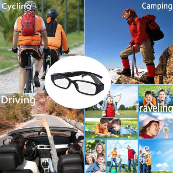 1080P HD Outdoor Camera Glasses 2.4G WiFi Video Glasses with Audio Motion Detection Remote Monitoring Gadgets - Toys - Hobby