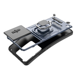 Υβριδική Θήκη με Πορτάκι Κάμερας και Δαχτυλίδι Κρατήματος για Xiaomi Poco F6 5G / Turbo 3 5G - Μωβ