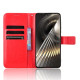 For Xiaomi Redmi Turbo 3 5G / Poco F6 5G Case with Wrist Strap Crazy Horse Texture Magnetic Clasp Phone Cover - Red XIAOMI Cases Mobile
