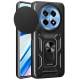 For OnePlus Ace 3 5G / 12R 5G Case PC+TPU Camera Protection Phone Cover Built-in Kickstand - Black OnePlus Mobile Cases